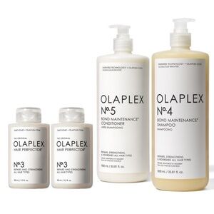 NEW Olaplex 1000ml No. 4 Shampoo & No. 5 Conditioner & No. 3 Hair Perfector x2